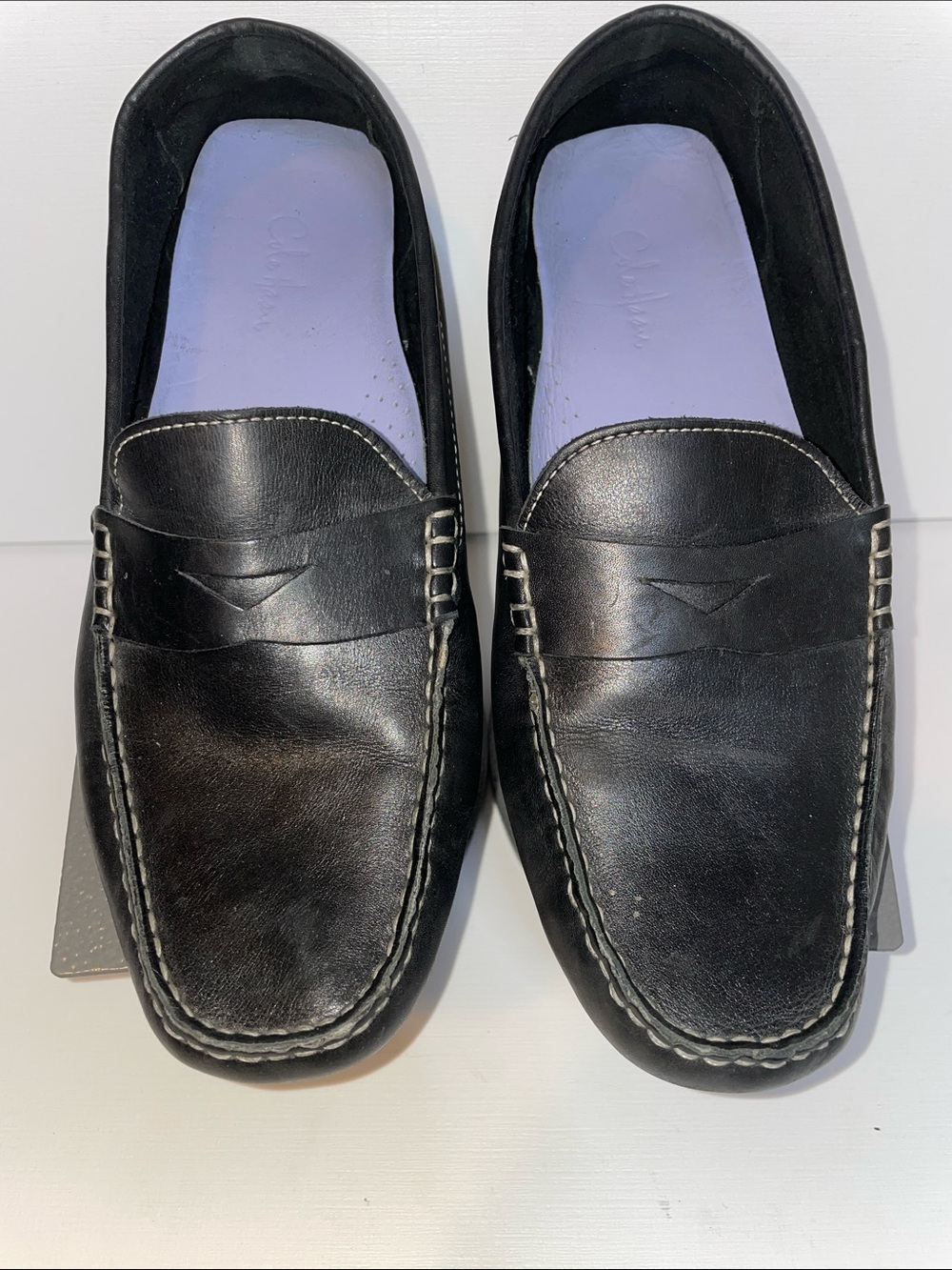 LN Cole Haan Black Leather Penny Driving Mocs - Sz 10